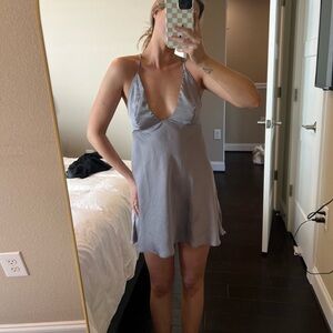 Elegant Gray Slip Dress